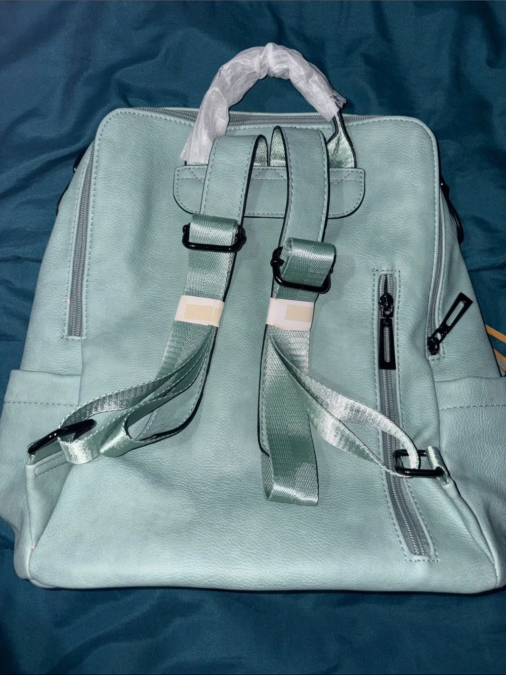 NWT OPAGE Tassel Backpack Purse set  Light Blue Women’s Backpack Tassel Accent
